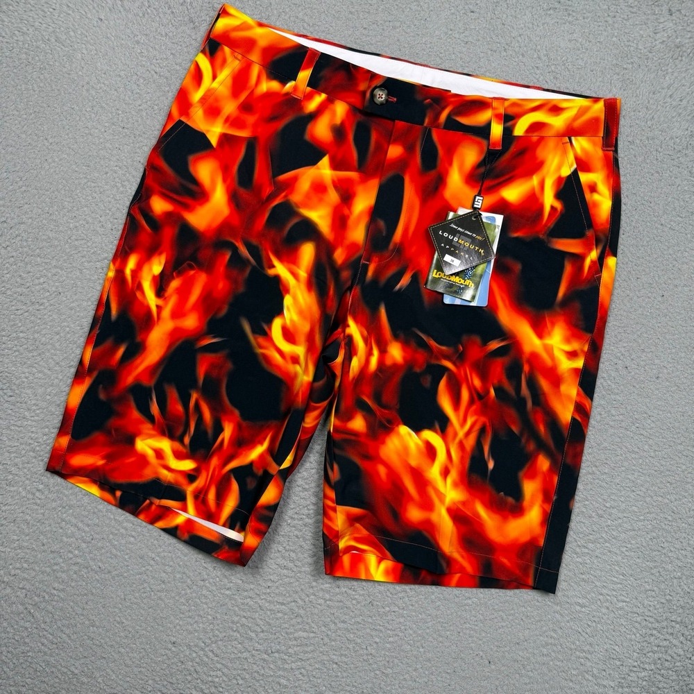 Loudmouth Golf Liar Liar Fire Flame Shorts